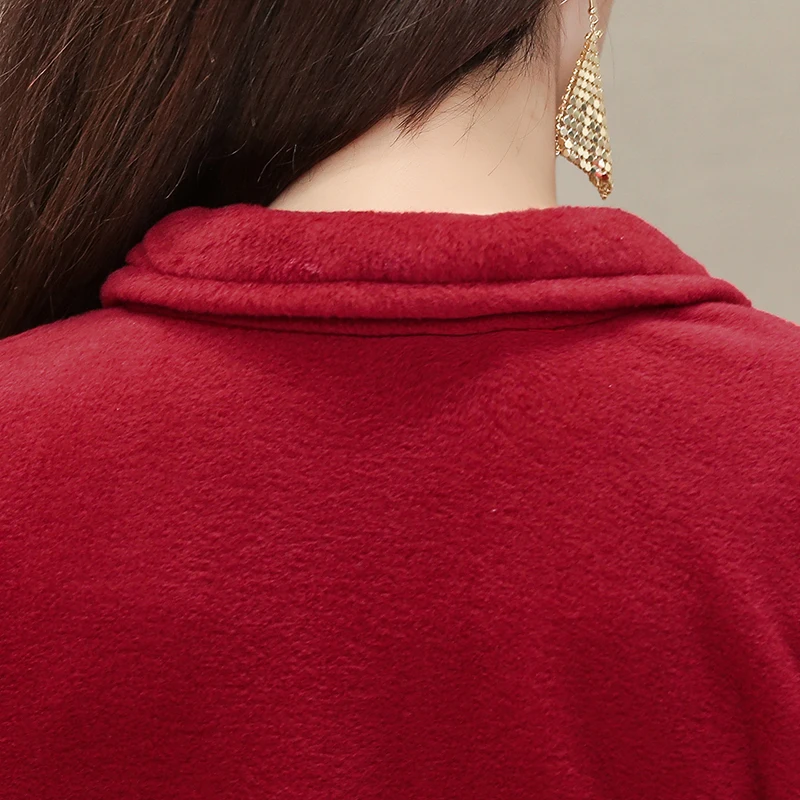 Plus Size Autumn Women Fleece Jackets Mid-aged Casual Stand Collar Warm Jacket Zipper Outerwear Mother Winter Coat Female Top