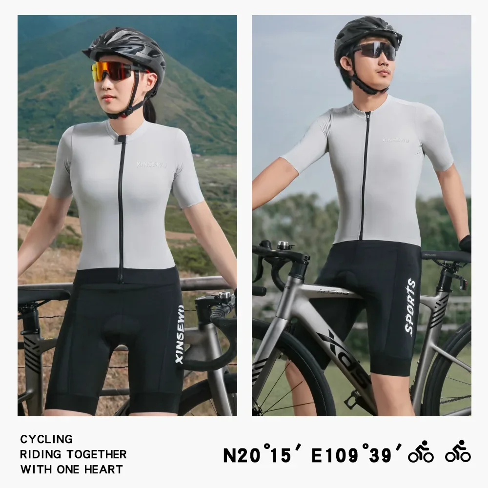 customized outdoor road bike riding clothes women's tops cycling clothes road bike men's summer cycling pants  camping