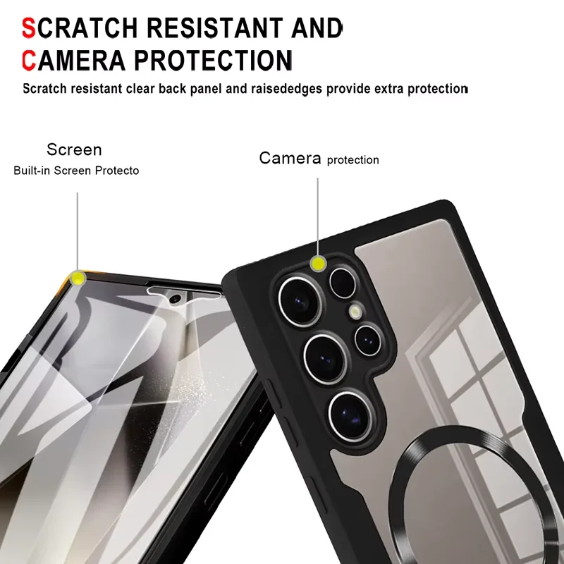 360 ° Fully Protected Magnetic Wireless Charging Phone Case For Samsung S26Ultra S22 S23 S24 S25 Plus FE A27 A57 Protective Case view 6