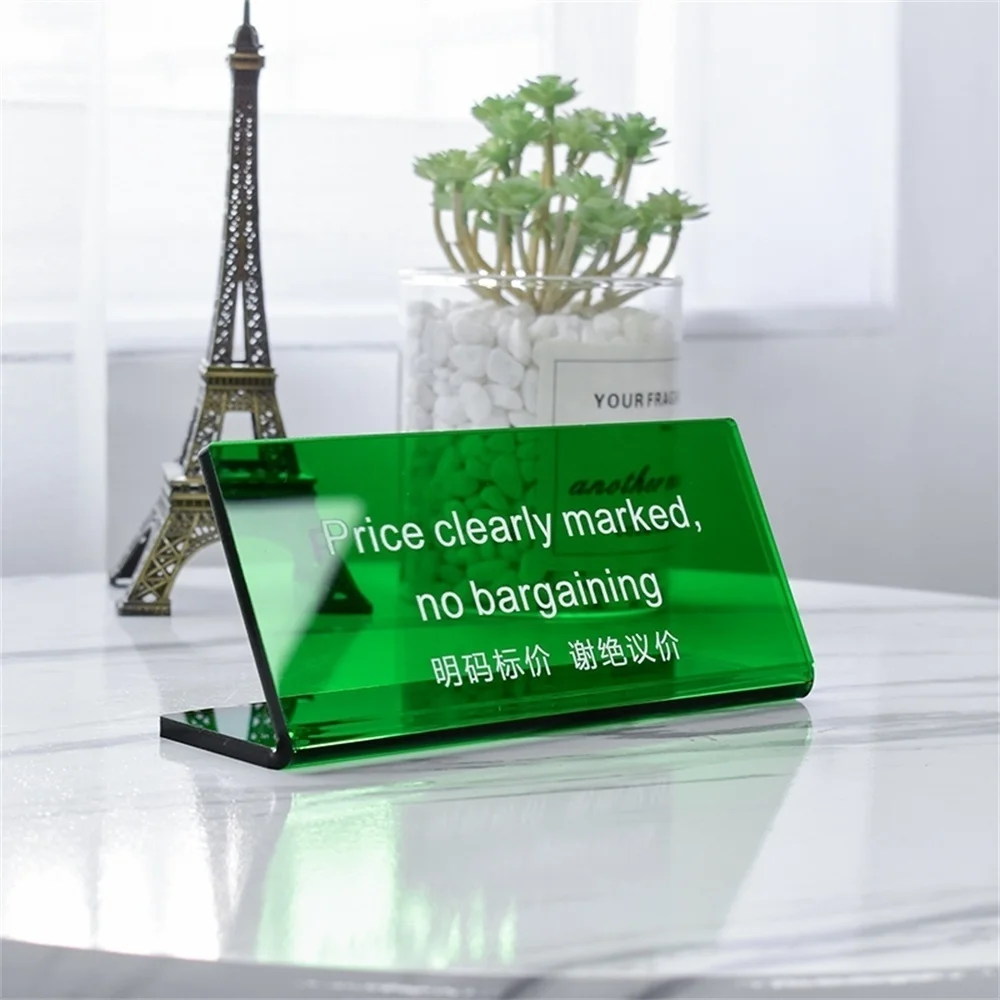 Acrylic Table Tablet Stands No Smoking Warning Sign Desktop Stands Sign Plate Customized