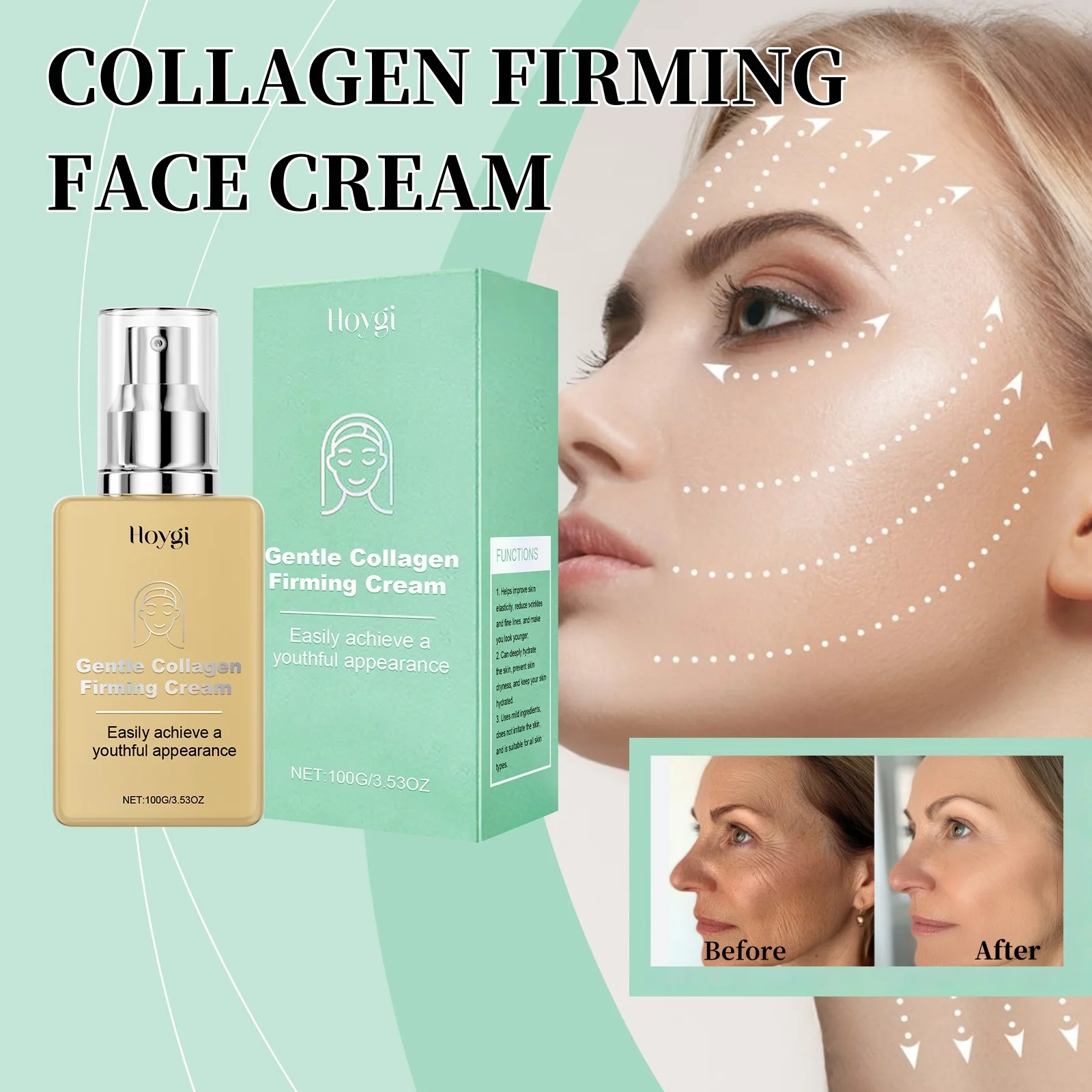 

Collagen Face Firming Cream Anti-Aging Face Moisturizer for Face,Firms Skin Care Neck,Lighten Spot & Fine Line Daily Moisturizer
