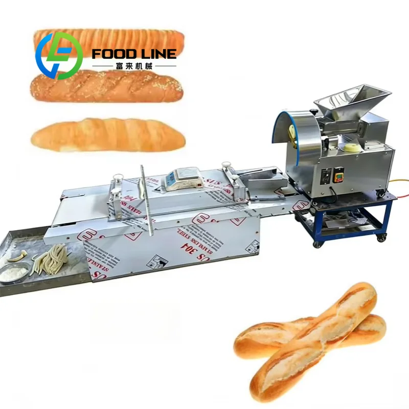 Continuous Baguette Making Machine Adjustable Conveyor Speed For Smooth Dough Transfer And Forming Process