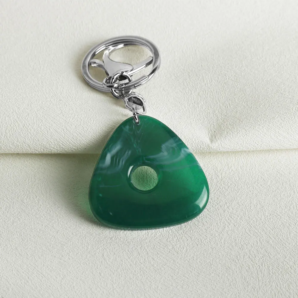 New Ghost Mother Carolin Saw Stone Keychain Anime Children Gift Emerald pendant keyring jewelry