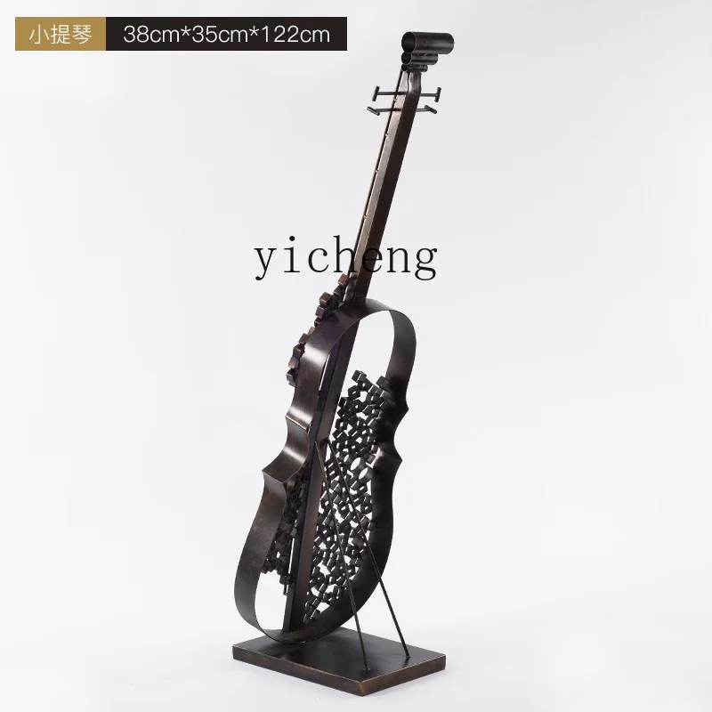 

XL Modern Luxury Violin Ornament Large Floor Sculpture Art Exhibition Hall Accessories