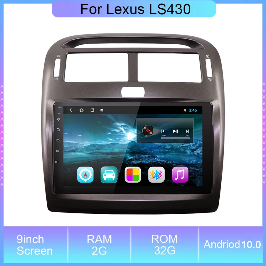 

9'' Android 10 Car Radios For Lexus LS430 2001-2006 Multimedia GPS Navigation Audio Stereo Player With 128G Wireless CarPlay