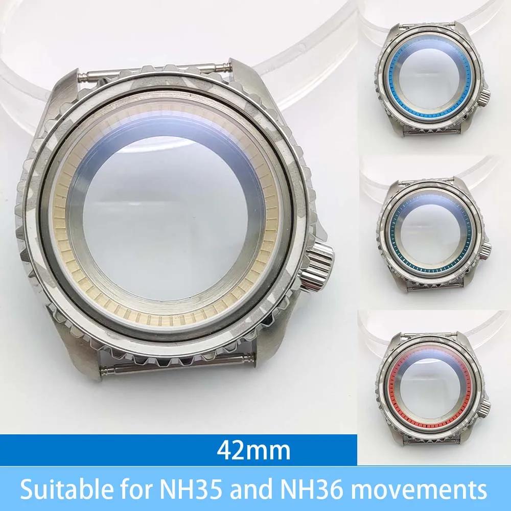 

42 mm men's automatic mechanical case for caliber NH35 and NH36 with chapter link Case Accessories