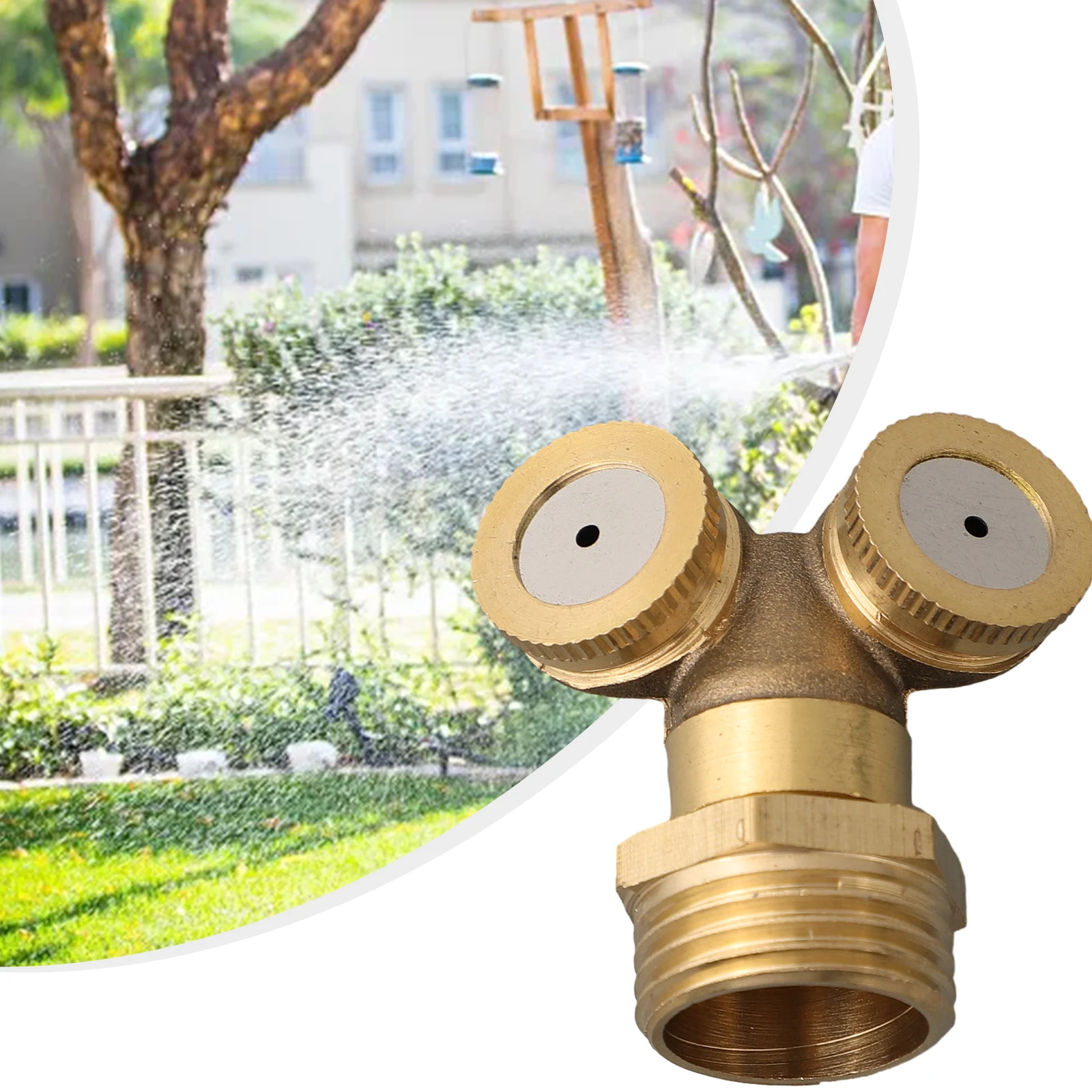 Brass 1/2 inch Threaded Mist Nozzle for Landscape Cooling Humidification Garden Sprinkler Lawn Irrigation Small Fountain Setup