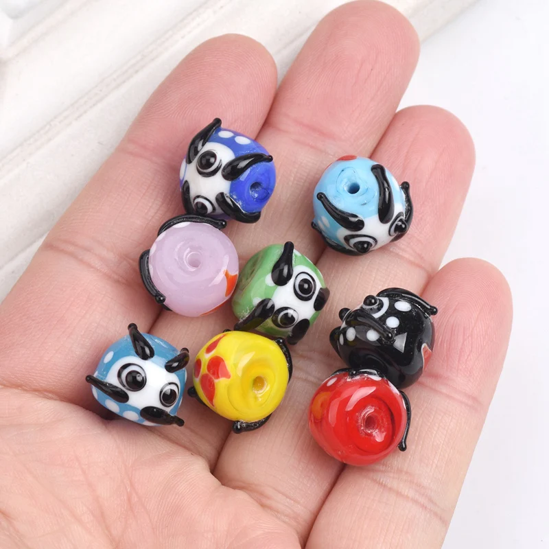 2 pçs 15x12mm artesanal daruma lampwork vidro bodhidharma contas para fazer jóias acessórios diy artesanato descobertas