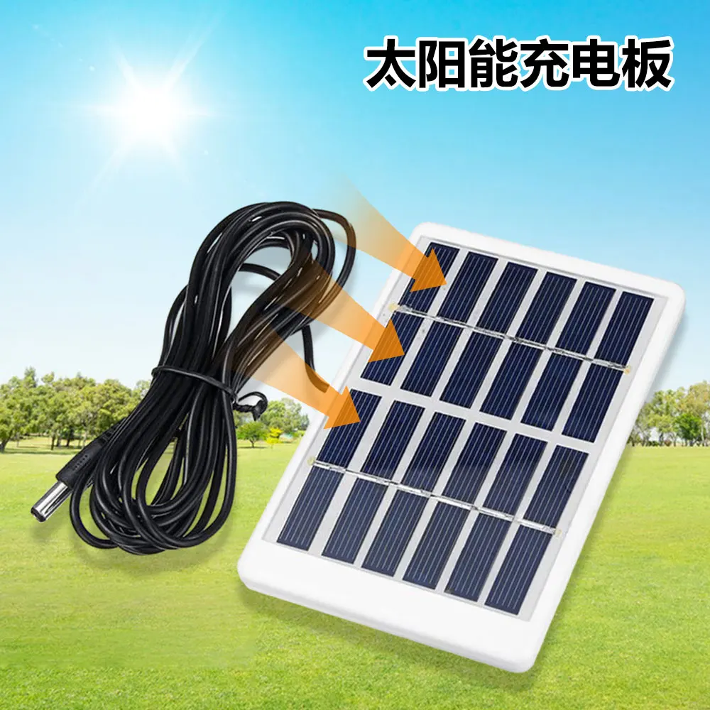 Solar Panel 6V 1.2W DC Port Portable Polycrystalline Silicon for Street Lamps Camera for Cell Phone Power Bank Battery Charger