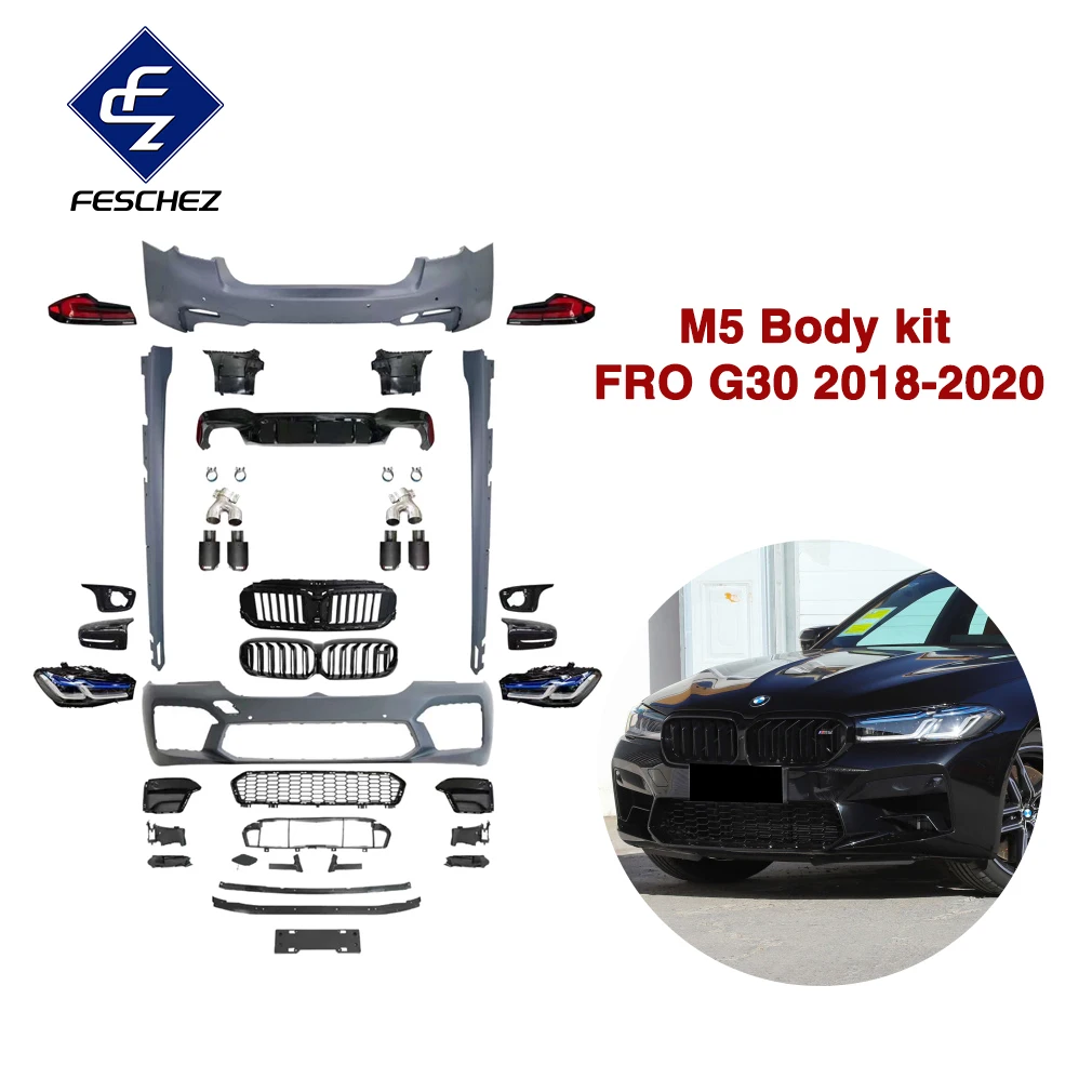 Hot Sale Body Kit For 5 Series G30 G38 F90 2021 Upgrade M5 Headlamp Tail Lamp Car Bumper