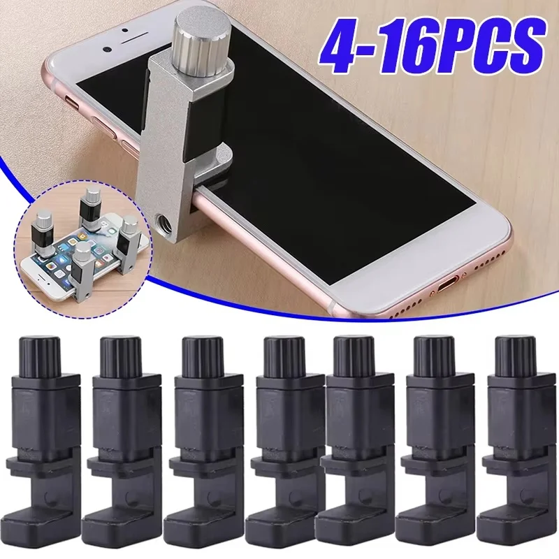 4/12/16 pçs ajustável reparação de tela do telefone braçadeira de plástico universal tablet telefone display lcd fixação reparação dispositivo elétrico titular clipes