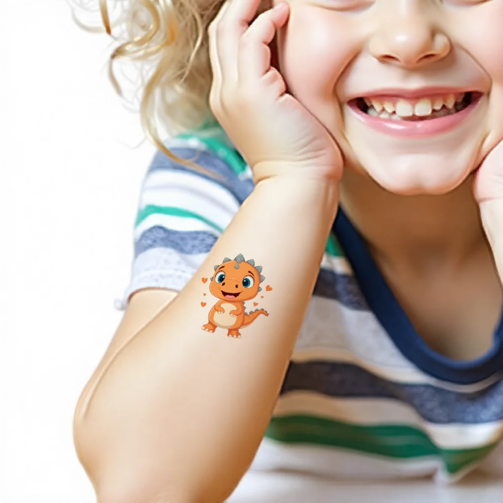 54 قطعة جميع أنواع الديناصورات الكرتونية ملصقات الوشم مقاوم للماء الوشم المؤقت الكرتون بنين بنات درجة الحرارة الوشم ملصق #6