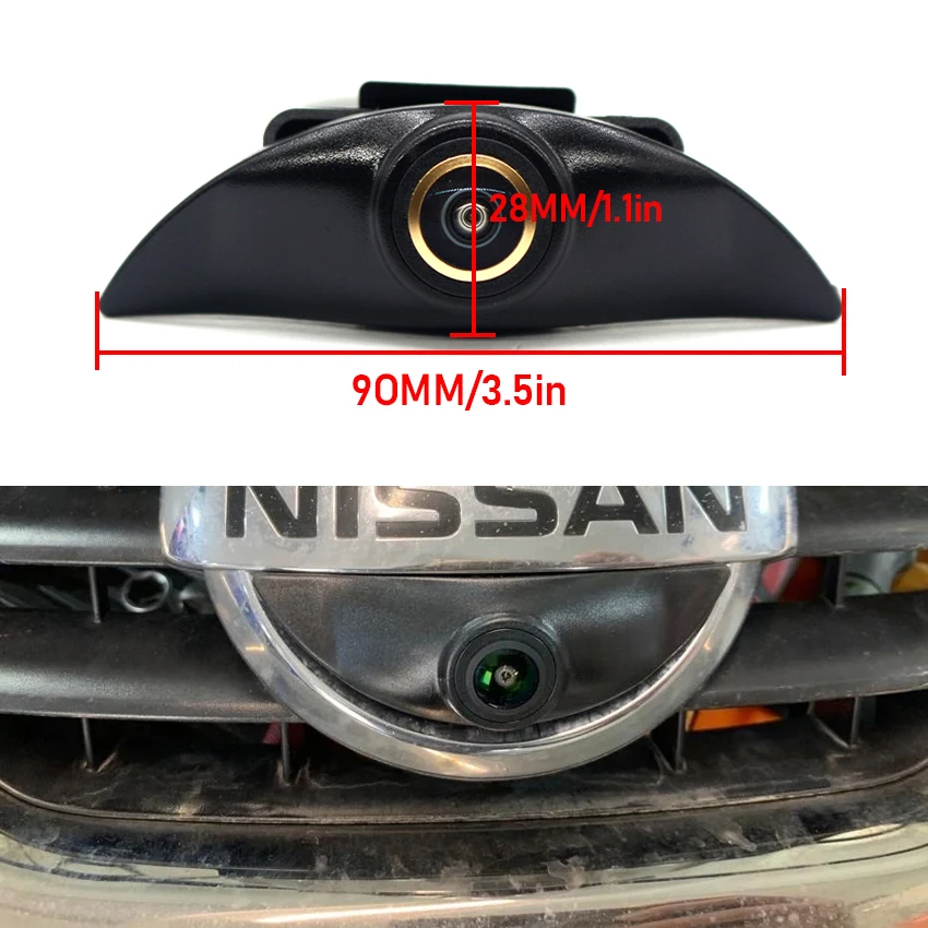 AHD Fisheye Front View Camera For Nissan Qashqai J10 J11 Pathfinder R51 Tiida March Patrol X-trail T30 370z Teana Sylphy Sentra
