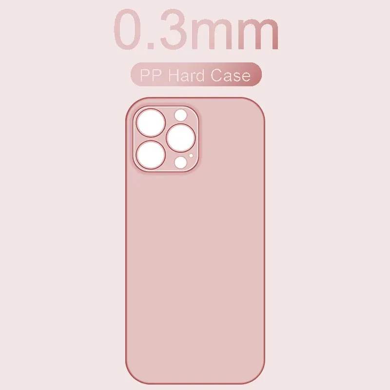 

0.3mm Ultra Thin Clear Matte PP Hard Ultra Slim Case For iPhone 15 14 13 12 Mini 11 Pro Xs Max Xr 7 8 Plus Solid Color Cover