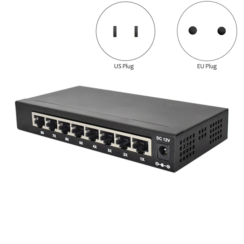 8 Port Gigabit Managed Switch Managed Ethernet Switch With 8 Port 10/100/1000M VLAN Ethernet Switch