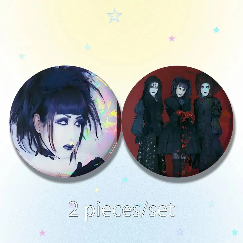 Malice Mizer Visual Kei Rock 25/32/44/58/75mm Badges Button Round Creative Pin Brooch Badge Bag Decor Accessories