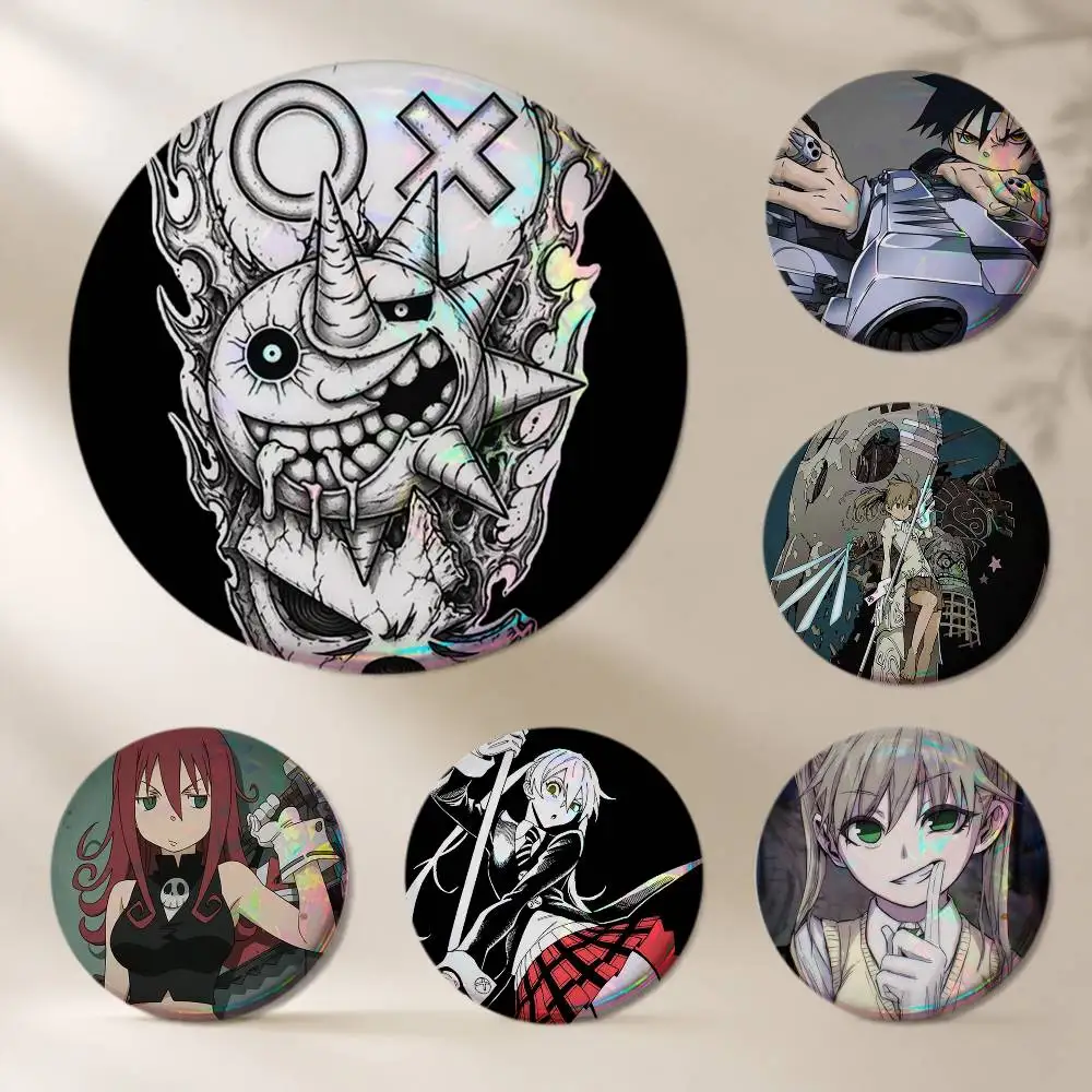 Anime S-Soul Eater Brooches Cartoon Badge Pins Backpack Hat Accessories Friend Gift