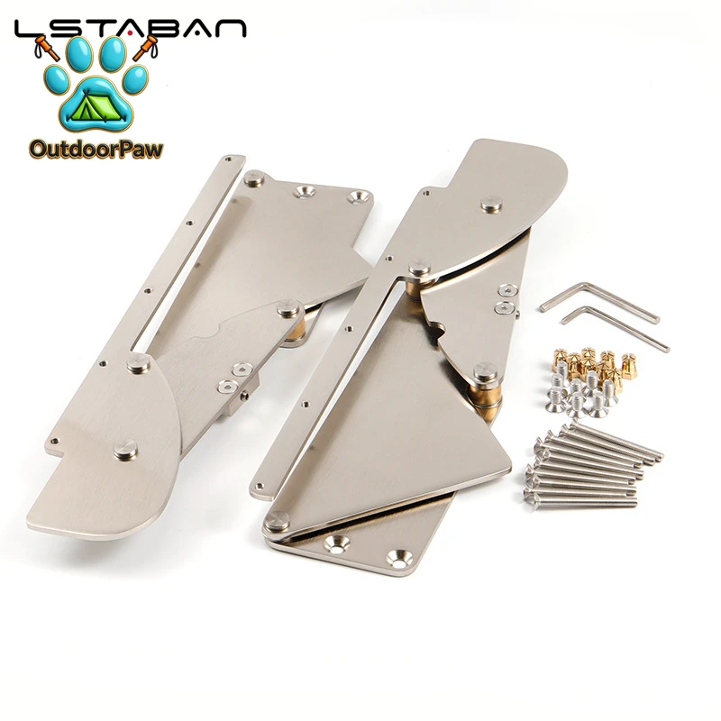 Downward Flipping Cabinet Door Support 80kg Stainless Steel Bracket Desk Flip Table Top Connection Pull-Down Hinge