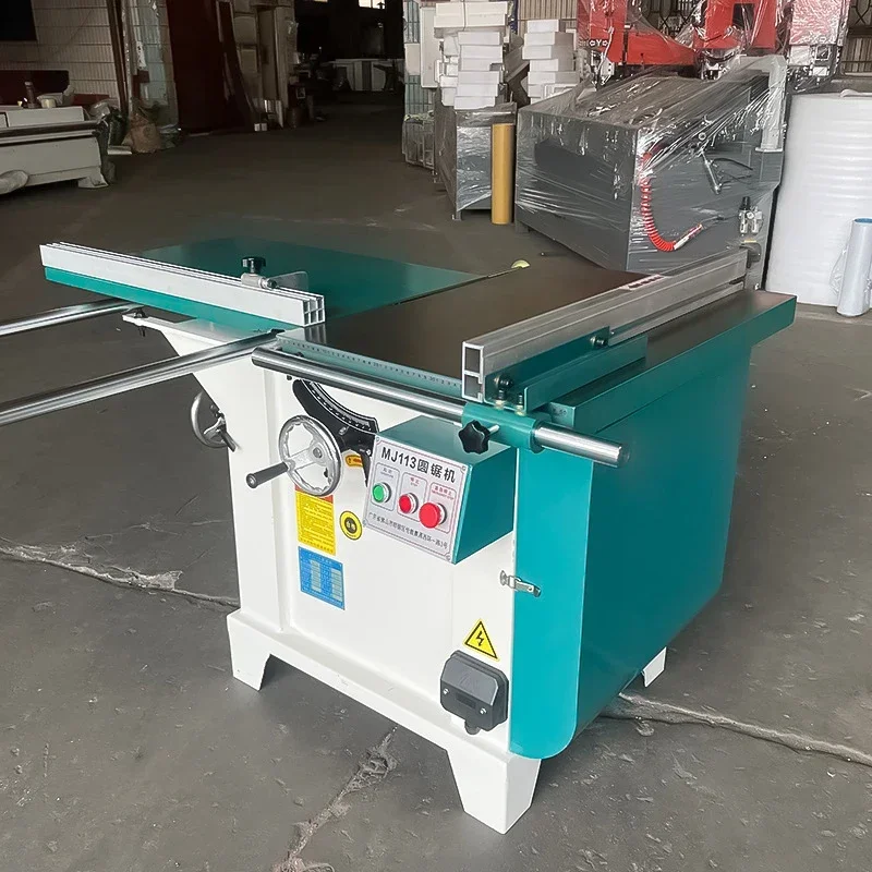 Woodworking Panel Saw MJ113TB Circular Saw 45 Degree 90 Degree Swing Angle Circular Saw Machine Woodworking Double Track Sliding