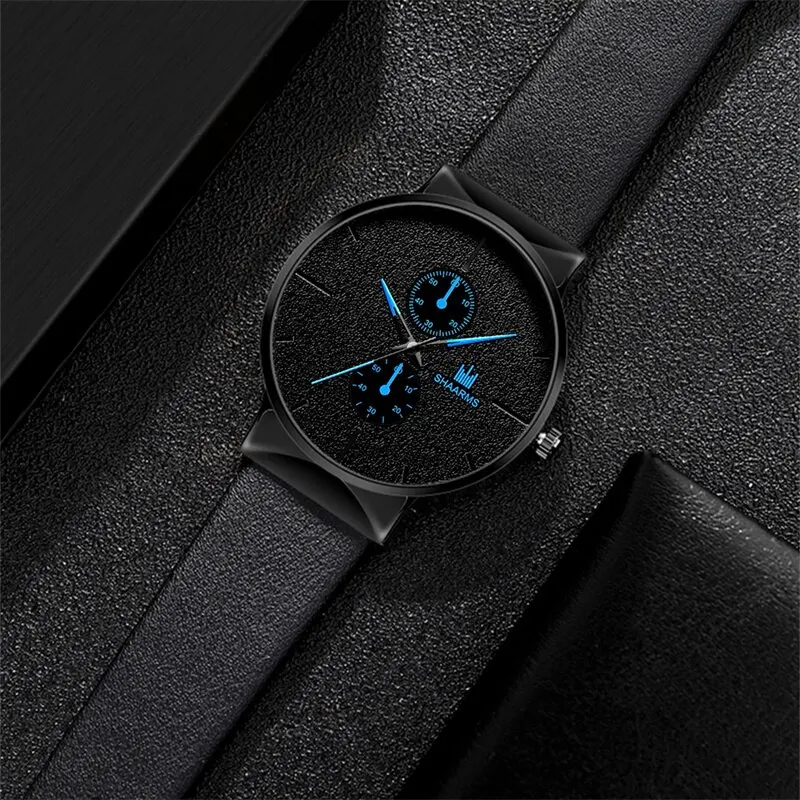 2pcs Set Fashion Mens Sports Watches Man Business Quartz Wristwatch Luxury Men Casual Clock Watch Relogio Masculino