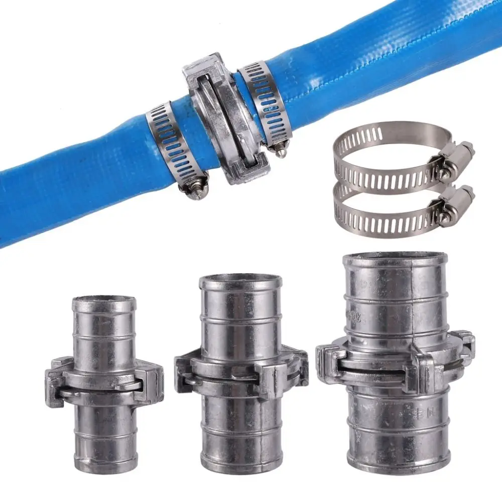 Adjustable Aluminum Tube Connector With Hose Clamp Agriculture Hose Connector Watering Trees Connector Joint
