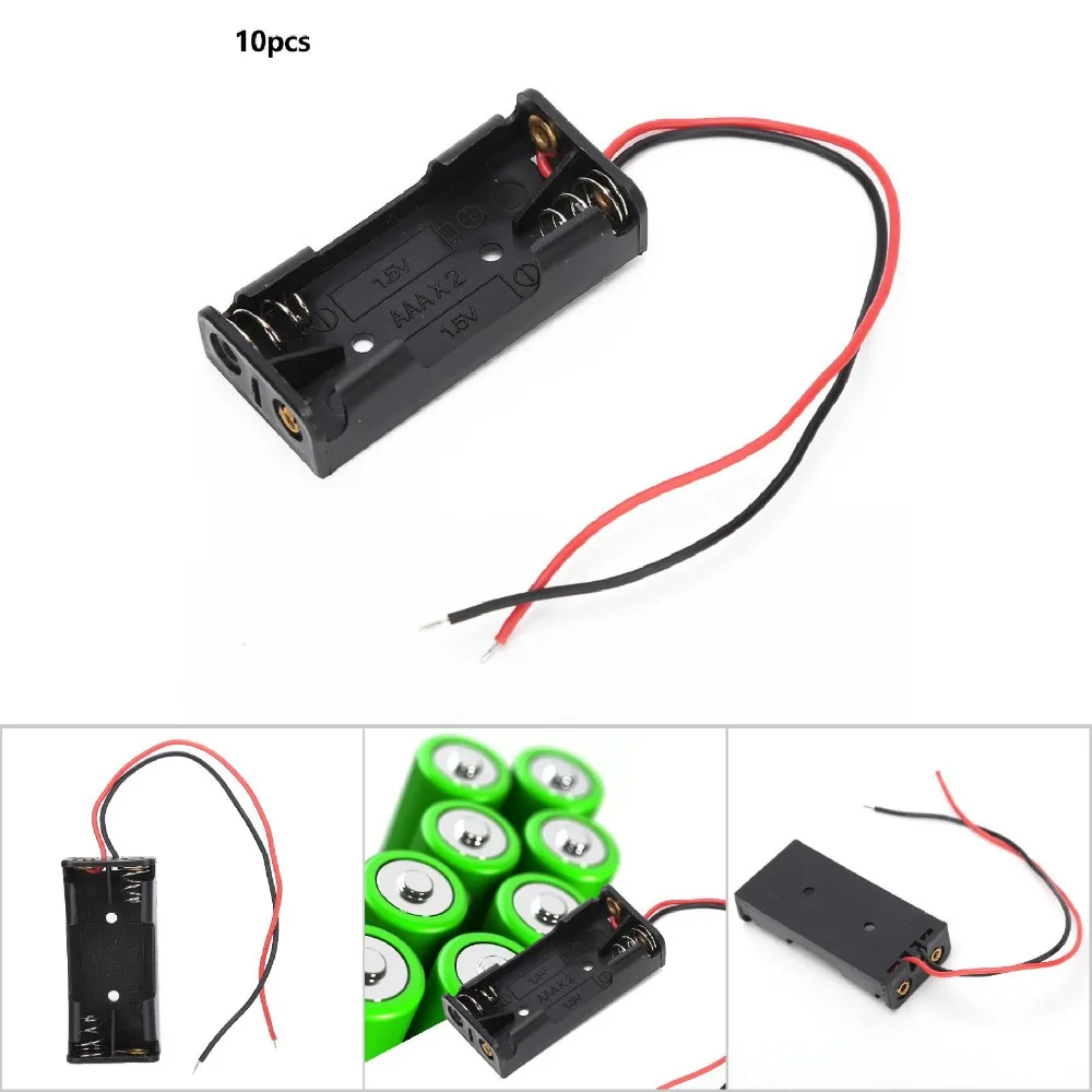 10Pcs Holder 2x AAA AAA Battery,Holder 3x AAA 3x 1.5V Battery Case Battery Box 2x 1.5V PP Cell Holder Home Appliance