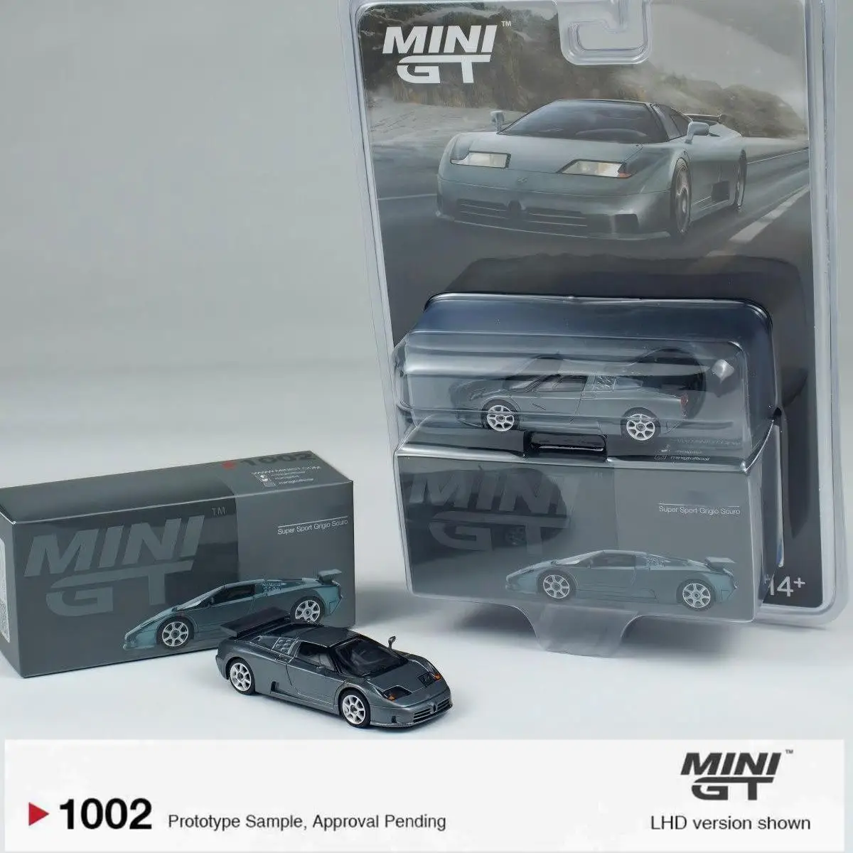 

ТСМ МИНИГТ 1:64 # 1002 BL eb110 Super Sport Grigio Scuro, металлическая серая блистерная упаковка, литая под давлением модель автомобиля из сплава, коллекция подарок