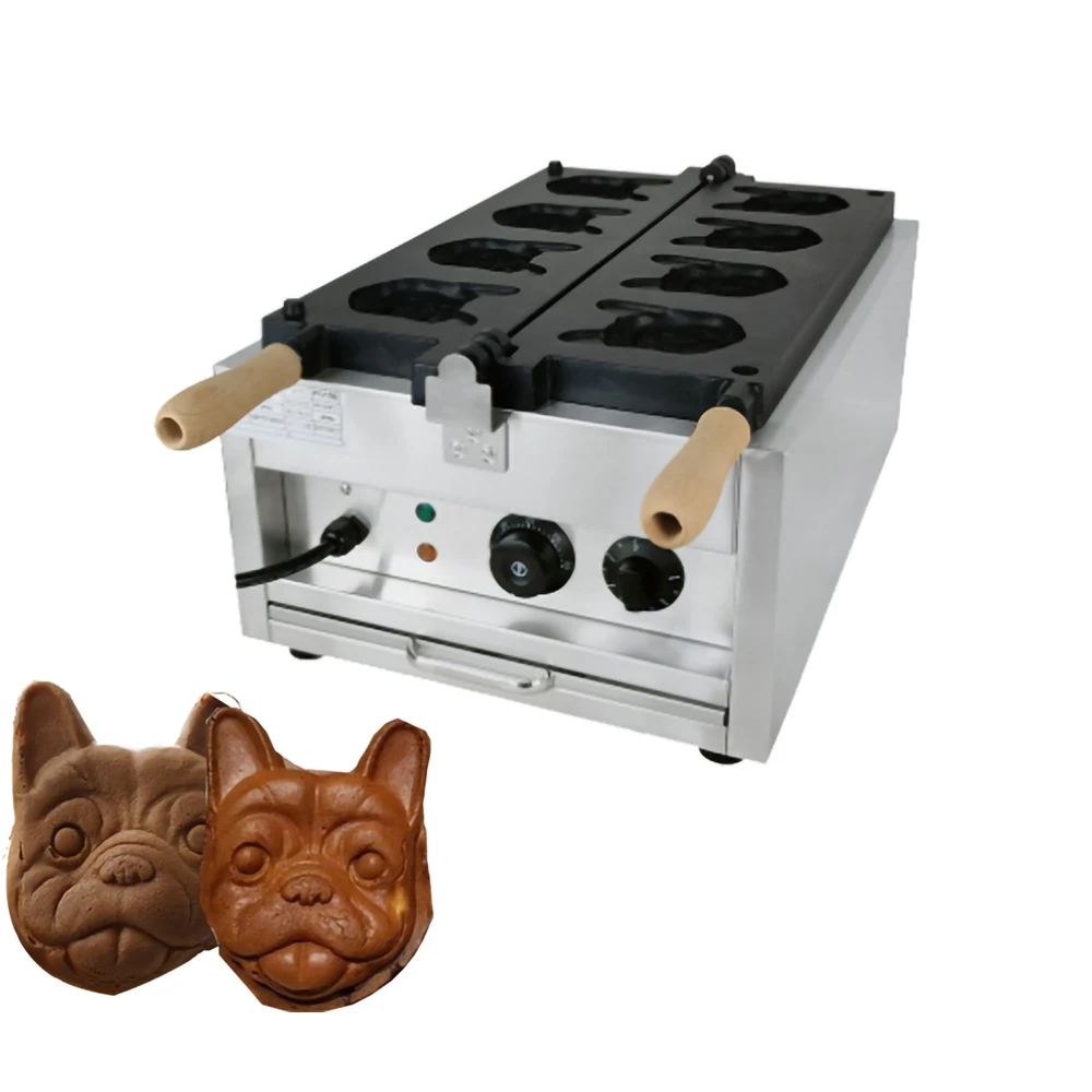4Pcs Dog Head Baking Waffle Maker Crispy Baking Commercial Sandwich Pie Dog Head Scones Machine For Sale