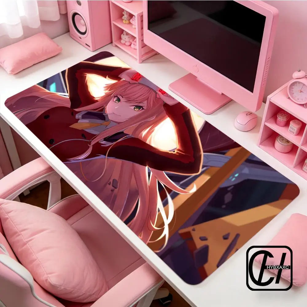 Anime Girl Z-Zero T-Two Mouse Pad 90x40CM Non-Slip Gaming Mouse Pad Gamer E-Sports Mouse Mat Game Keyboard XXL Desk Mat HYBXXC