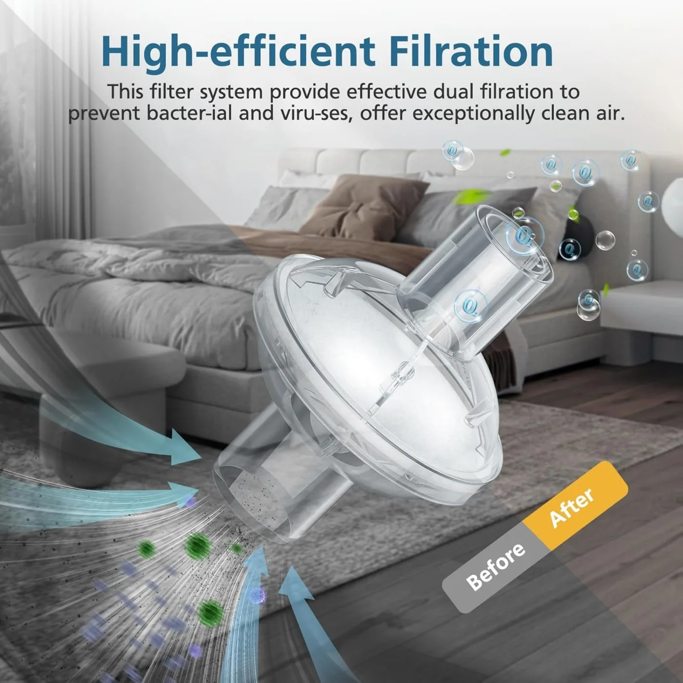 Filters for Cpap Machine-12 Pcs Cpap Filters fit Inline Filters Compatible with Resmed and Any Machine Size 22mm,25mm Cpap Tube