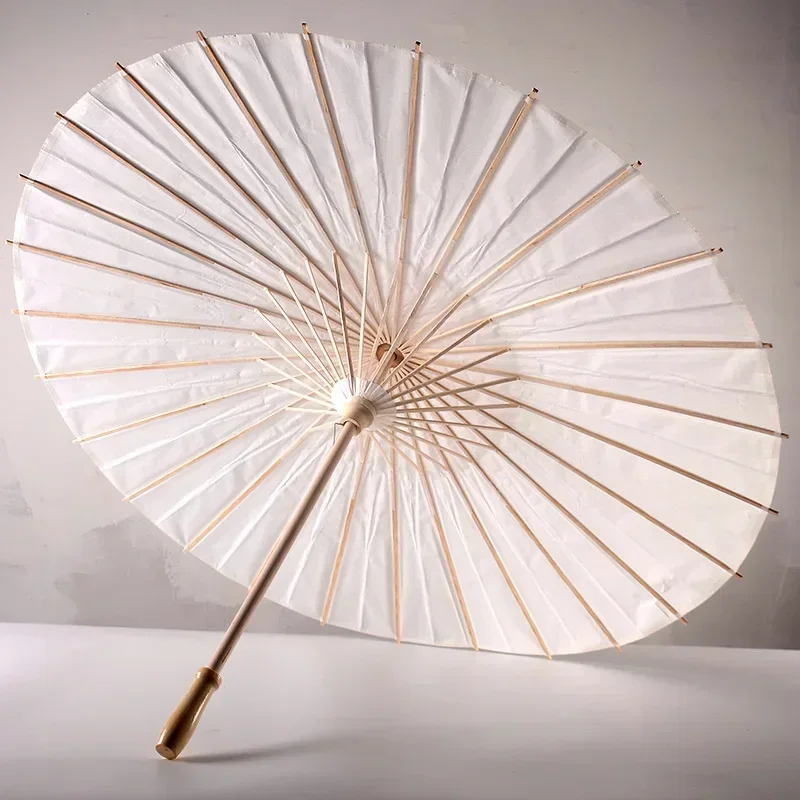 Imagem -02 - Parasol de Papel Chinês 60cm Guarda-chuva Branco para a Fotografia para o Chá de Bebê Festa de Casamento 10 ou 20 Pcs