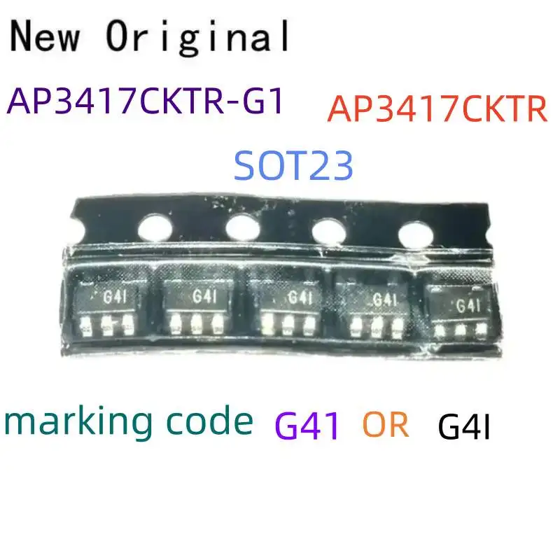 

New and Original Ap3417Cktr-G1 Ap3417Cktr Sot23-5 1A 1.4Mhz Synchronous Step-Down Dc-Dc Converter Marking Code G41 G4I