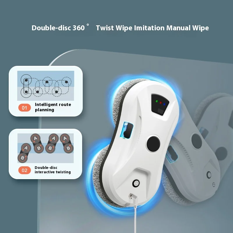 Ultra-Thin Intelligent Home Robot for Window Cleaning Automatic Water Spray with Factory Direct Sales for Glass Cleaning