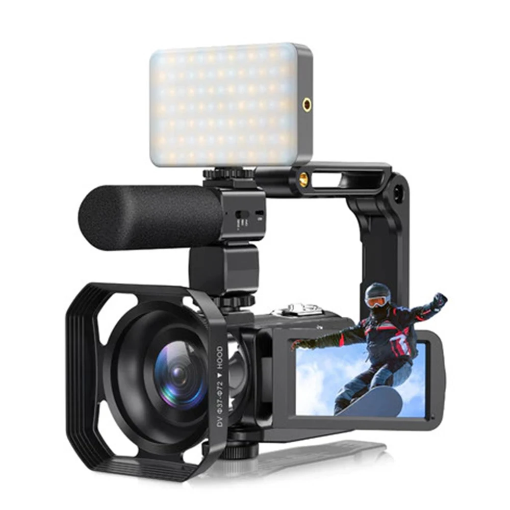 4K Digital Video Camera 48MP 60FPS Auto Focus 16X Zoom Camcorder Recording Youtube Streaming Vlogging Camera Handheld DV Cameras
