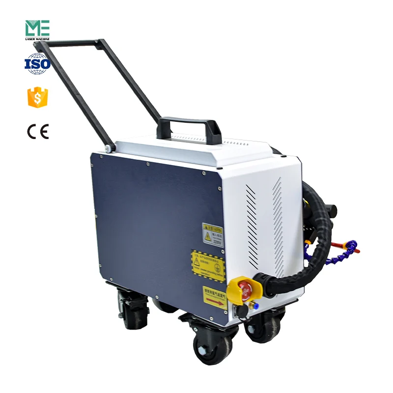 100w JPT Pulse Laser Cleaning Machine 2 Years Warranty Metal Stone Wood Rust Paint Removal air cooled