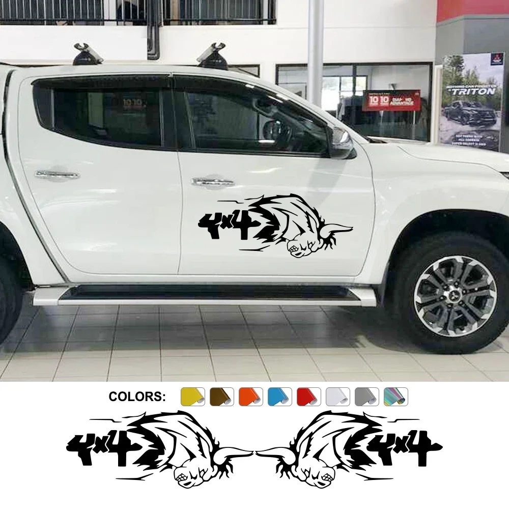 

4x4 Bull Off Road Car Sticker Graphics Bull Vinyl Decor Decals Pickup Truck Decoration Motorcycle Cover Auto Tuning Accessories