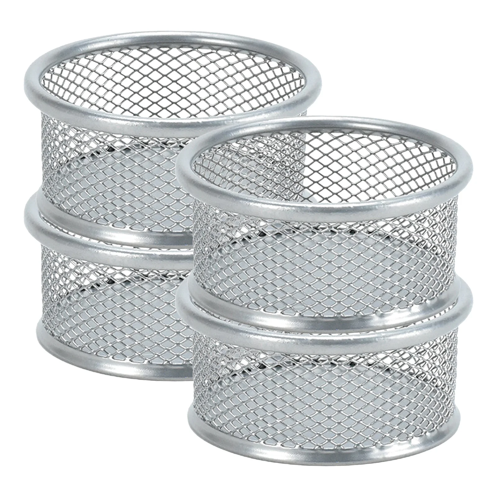 

4pcs Paperclip Holder Mesh Desktop Organizer Storage Basket For Office Desk Accessories Sundries Container Study Items Holder