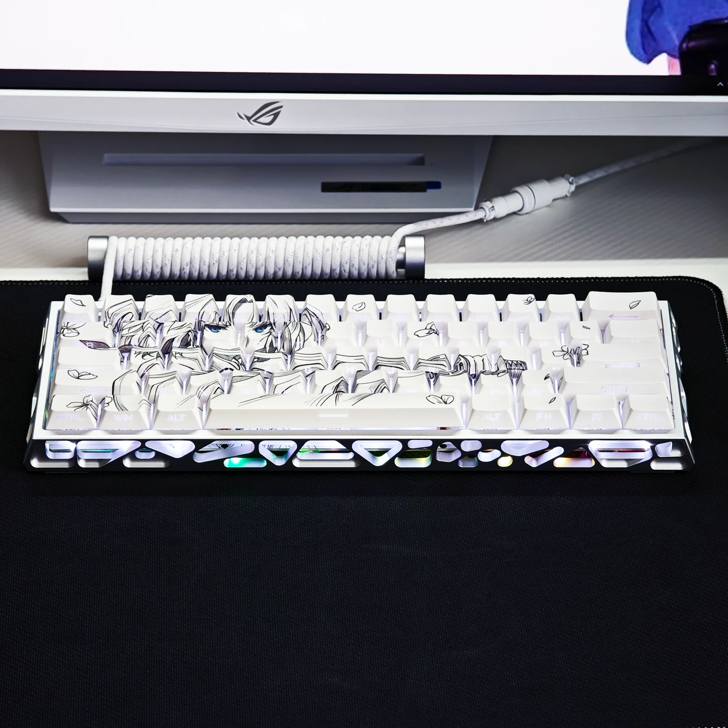 98 teclas Fate EXTRA Keycaps Chreey Height PBT Gravura 2d Animação Tampas de chave personalizadas para teclados mecânicos Wooting Made68