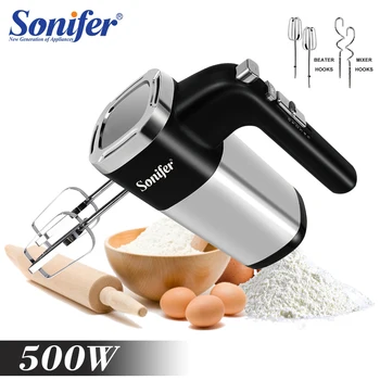 Food Mixer 500W Electric Whisk Kitchen Hand Blender Cuisine Appliances For Cream Sweets Bakery Cake Egg Beater Mixer Sonifer