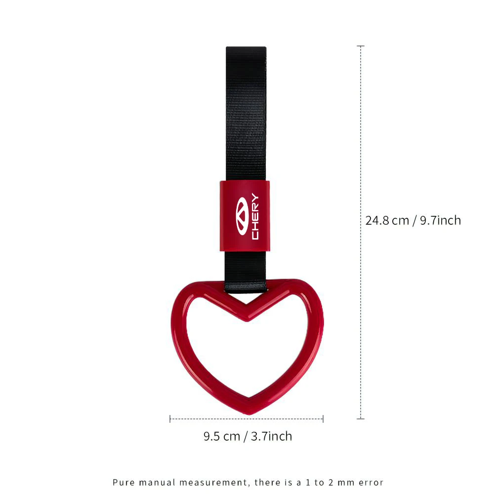 1Pcs New Ring Heart Train Bus Handle Hand Strap Drift Charm Strap Auto Accessories For Chery Tiggo 2 3 4 5 7 Pro 8 T11 5X Fora