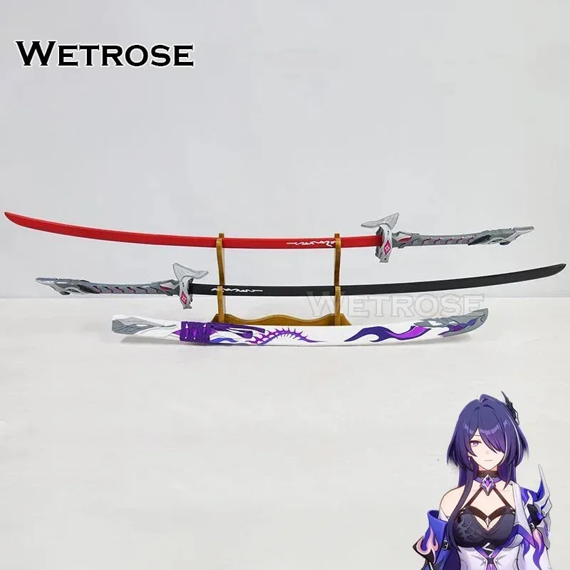 Sky06 【Wetrose】 Acheron Blue Red Blade Cosplay Props Honkai Star Rail Ultimate Form Stuff Model Luminous Weapon Sword Hallo66lU&
