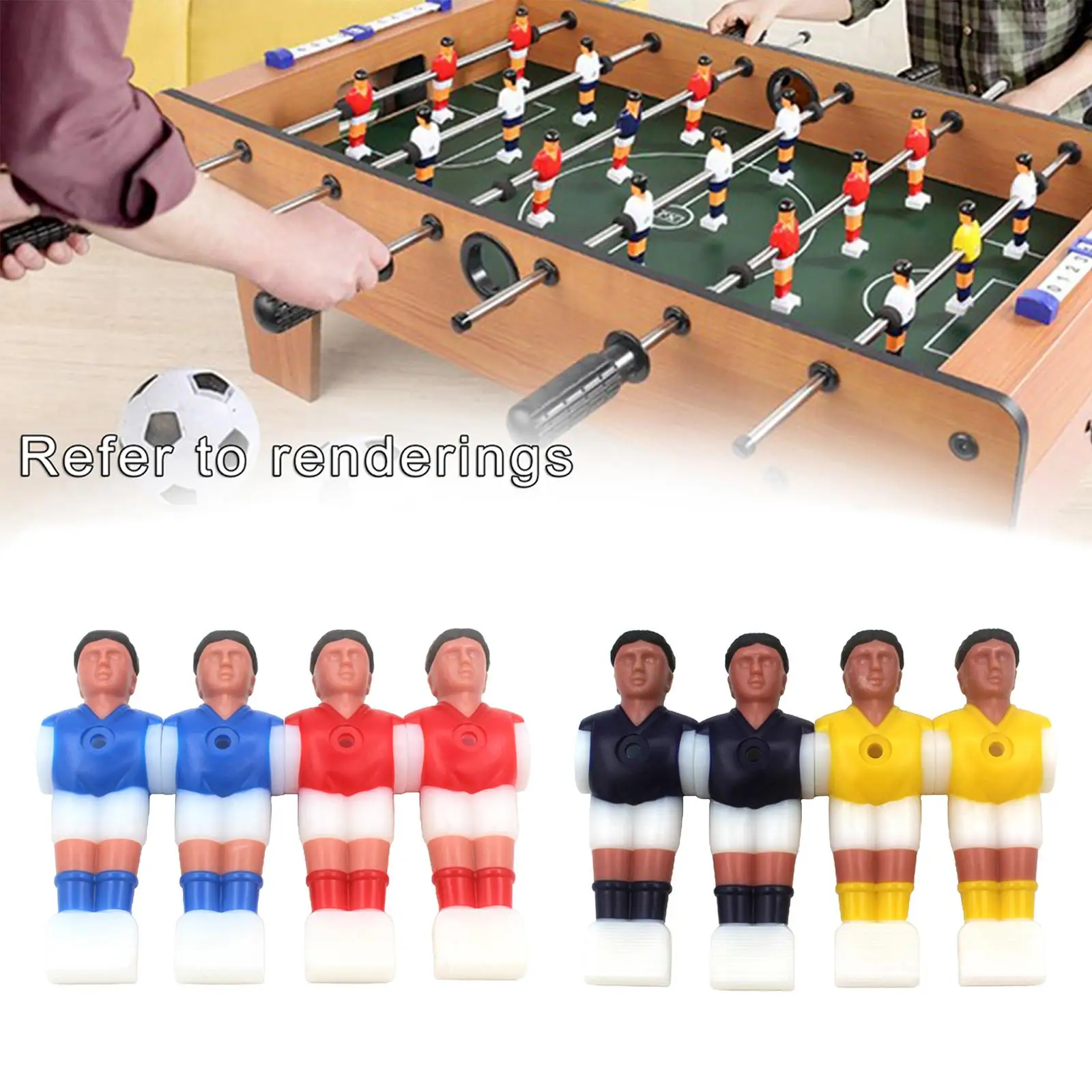 Foosball Ball Tabletop Yellow Regular Athlete for Football Home Soccer