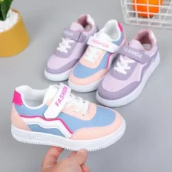 Girl's Fashion Non-slip Sneakers Purple New Casual Shoes Students Running Shoes Kids Children Girls Breathable Outdoor Shoes