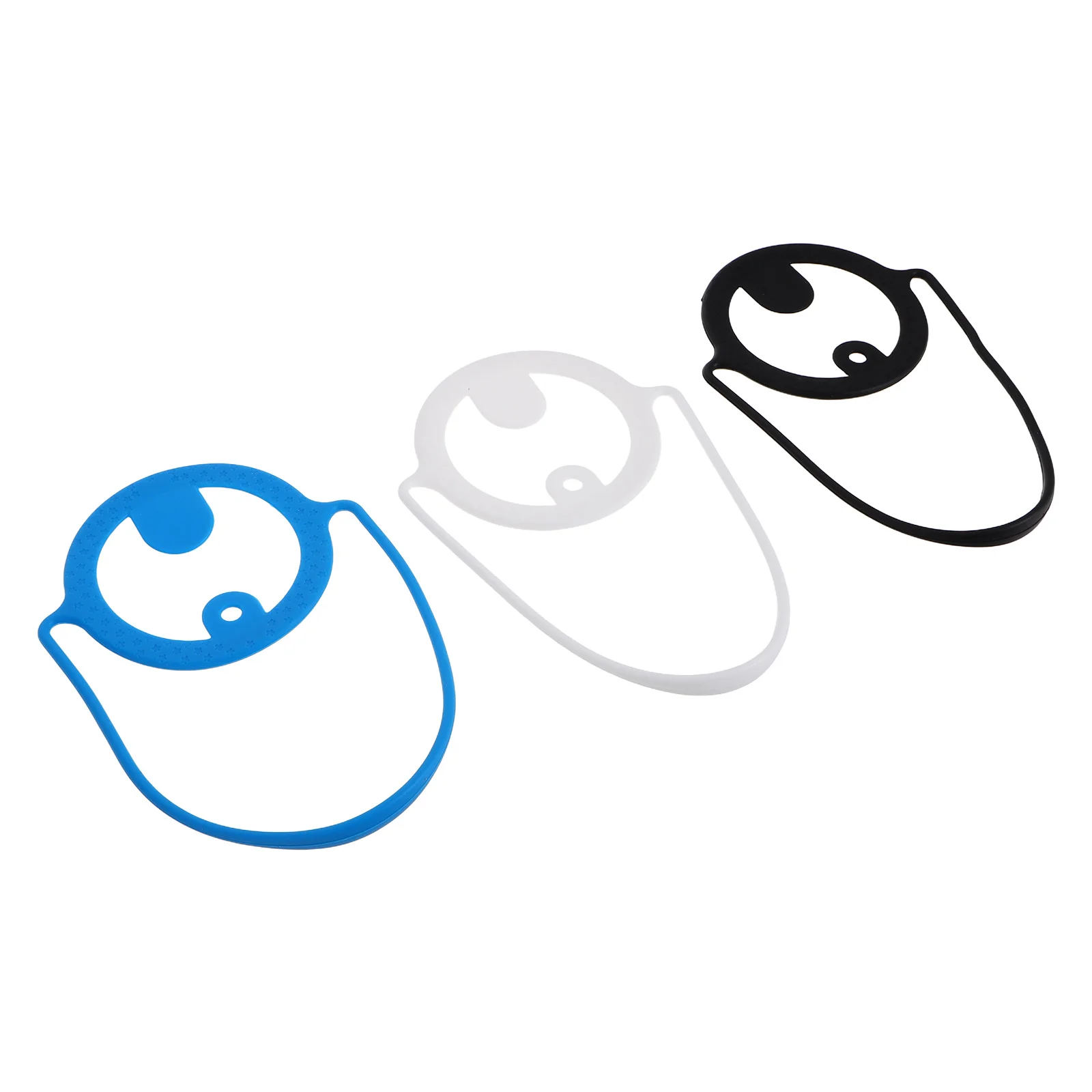 Portabebidas de silicona reutilizable, soporte para bebidas para llevar café, té, funda para taza, mango portátil para viajes, oficina y exteriores, 3 uds.