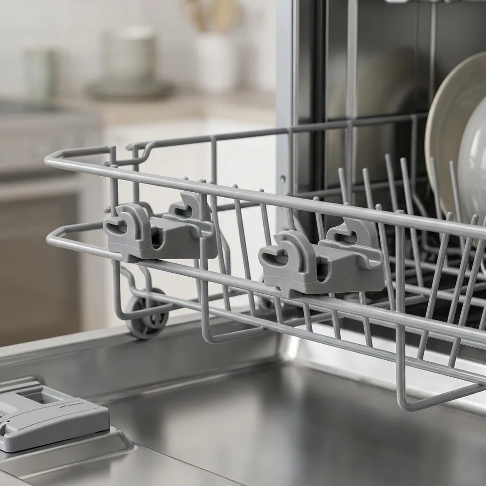 For Dishwasher Compatible Rack Clips for Lower Basket Securing Built from ABS Plastic Resistant to Thermal Stress
