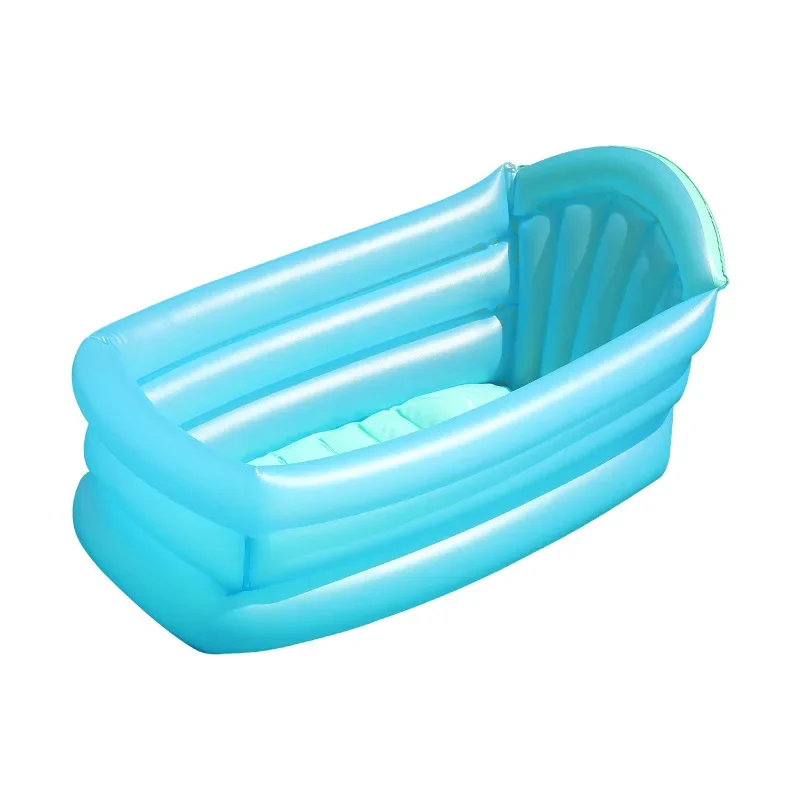 Baby Inflatable Bathtub, Portable Baby Bath Tub Non-slip Travel Bathtub Mini Air Swimming Pool Child Thick Folding Shower Tub