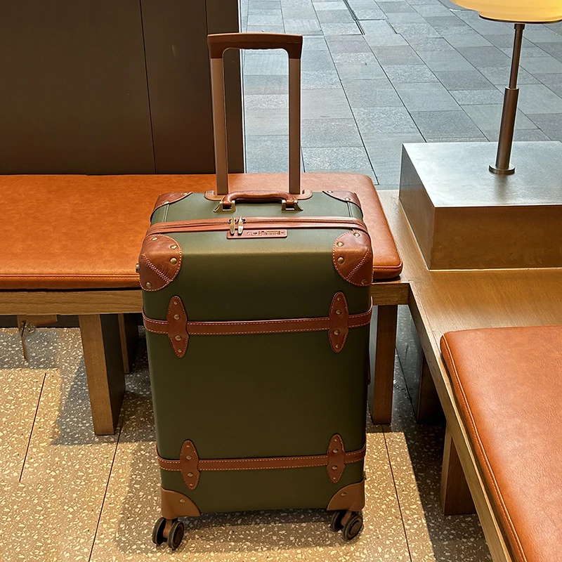 

Retro 20-inch carry-on suitcase 28-inch large-capacity rolling luggage handleable luggage, internet sensation travel luggage