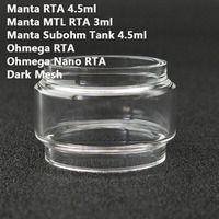 Bubble Glass Tube for Advken Manta RTA MTL Manta Subohm Tank 4.5ml Ohmega Nano RTA Dark Mesh Dominator Glass Tank 5PCS