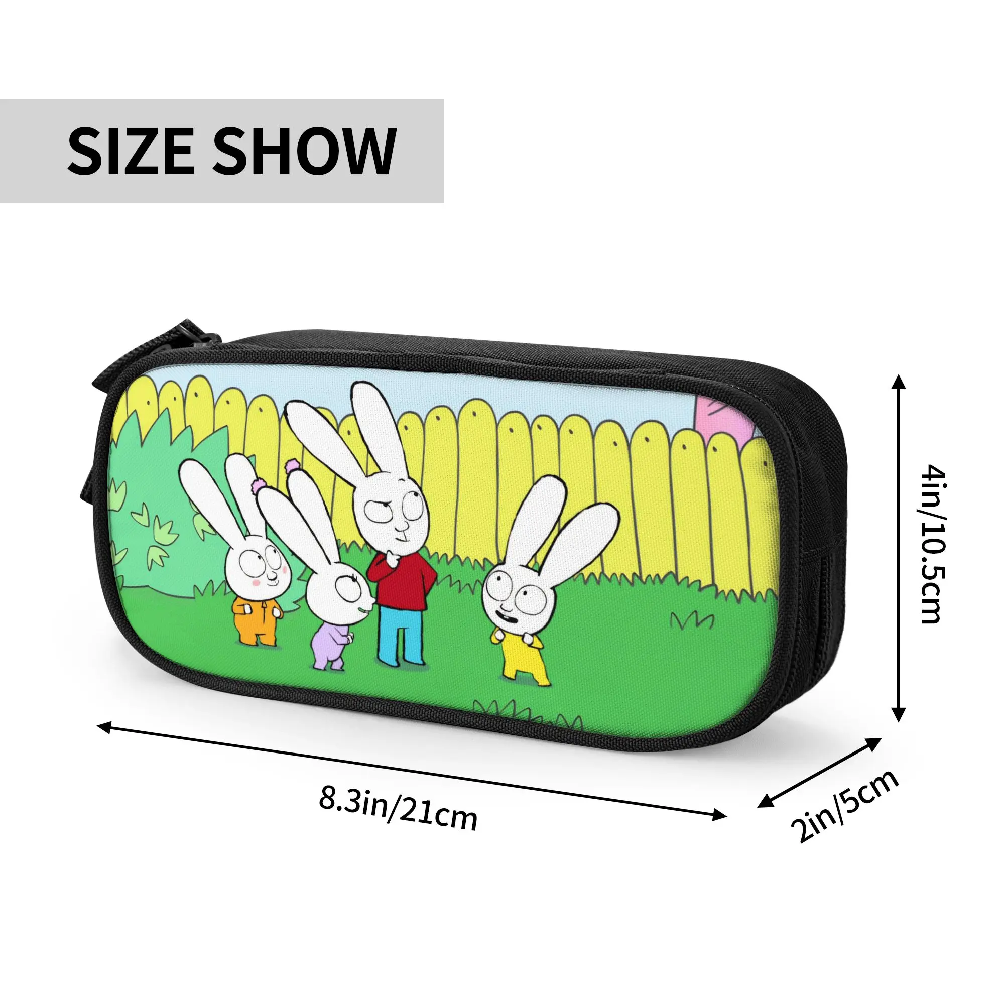 Simons Super Rabbit Pencil Case Classic  Oh no Pen Bags Student Large Storage Students School Zipper Pencilcases