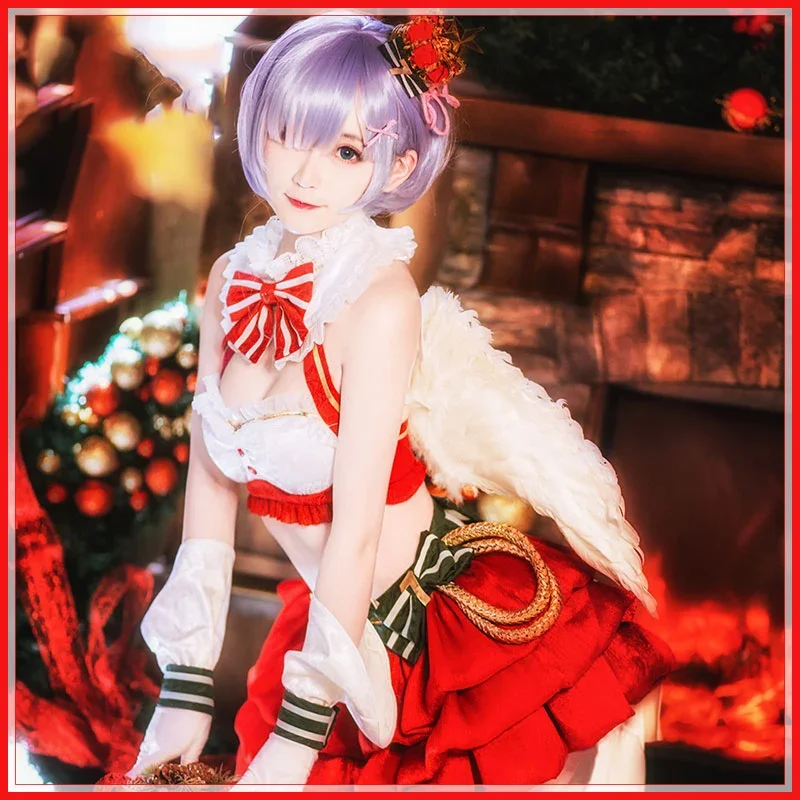 Anime Re: Life a Different World from Zero Rem Christmas Dress Women Cuate Cosplay Costume Halloween Carnival Unforms Fancy Suit